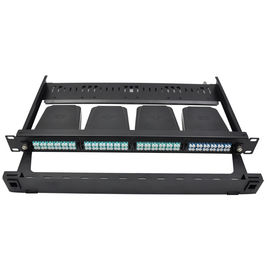 1U rack mount FHD fiber optic patch panel , holds up to 4x MTP-8 cassettes