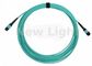 10 Meters 12 Core Multimode Fiber Optic Cable , 10G Green OM3 Fiber Patch Cord