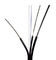 Outdoor Fiber Optic Drop Cable 2 Core Black Color UV And Flame Resistant LSZH Material