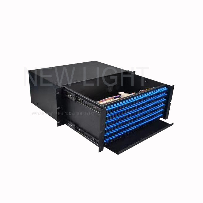 Industrial Breakout Fiber Optic Patch Panel 3U 144 Fiber 9 /125 Single Mode