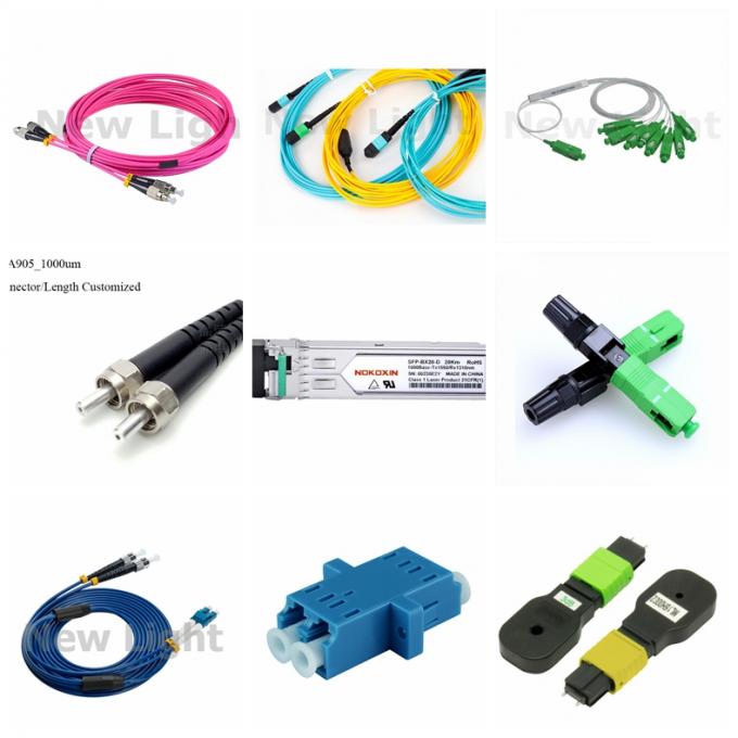 SC / APC Fiber Optic Pigtail , 2 M Fiber Jumper Cables 12 Colors Opitional