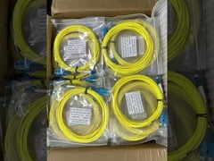 Yellow Outjacket E2000 Patch Cord Fiber Optic APC Metal Cap Connector SM DX PVC Indoor