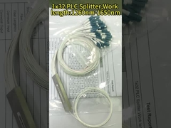 1*8 Fiber Optic With Connector 1x8 Steel Tube Sc Apc Gpon Plc Splitter 1/8