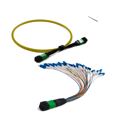 Singlemode 12 Fiber Optic MPO MTP Cable Low Insertion Loss 3.0mm Ruggedised Pigtail