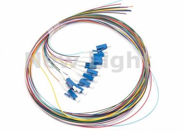 LC / UPC SM 12 Core Single Mode Fiber Optic Cable Color Coded Fiber Optic Pigtail