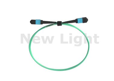 0.5 Meter 12 Core MPO / MTP Patch Cord Green  Color OM2 / OM3 / OM4 Cable