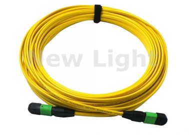 Yellow MPO MTP Cable APC &lt; 0.3dB 3 Meters 12 Core / 24 Core MPO TO MPO Cable
