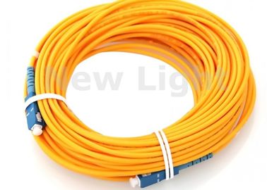 Single Model 9 / 125 Fiber Optic Jumper Cables / SC SC Fiber Patch Cord 100 Meters Length