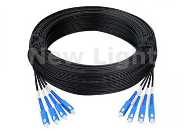 4 Core Single Mode Fiber Optic Cable Singlemode Duplex , 100M G657A SC Fiber Optic Cable
