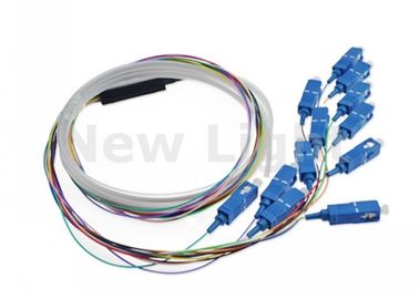 SC UPC Fiber Optic Jumper Cables 12 Core Fiber Pigail 0.9mm For Data Transmission Networks