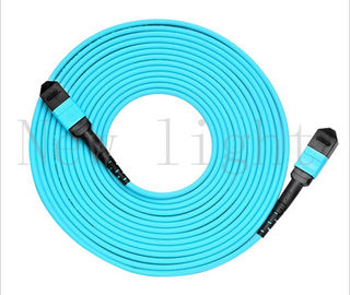Blue Color MPO - MPO Fiber Cable Optical Fiber Patch Cord  PVC /  LSZH  Multi Mode