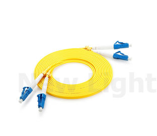 LC-LC Connector Single Mode Fiber Optic Cable 3.0mm Lszh Duplex Fiber Yellow Cable