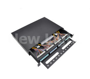 96 Core LC  Fiber Optical Patch Panel FTTH Distribution Box Stainless Steel