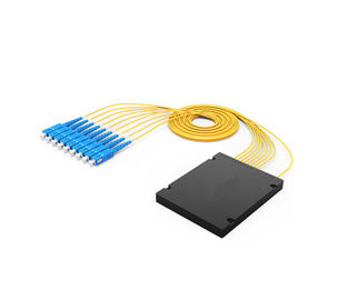 FTTH 1 X 8 / 32 optical PLC splitter Module SC PC Connector WDM / CWDM Single Mode