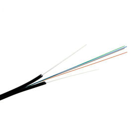2 Core Fiber Optic Cable FTTH Indoor Optical Fiber Drop Cord With Strength Members