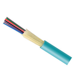 Fiber Optic 12 Core Multi Mode Optical Fiber FTTH Aqua OM3 Indoor Distribution Cable