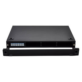 1U Rack Mountable FHD Fiber Optic Patch Panel Holds Up To 4x MTP-24 Cassettes