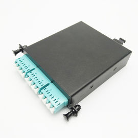 Aluminum MTP MPO Cassette Module LSZH Material With Multi Mode Aqua LC 4C Adaptor