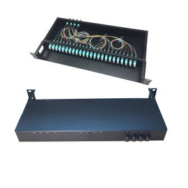 1U 19 Inch Fiber Optic Termination Panel 48 Core MPO/MTP Rack Mounting For FTTH