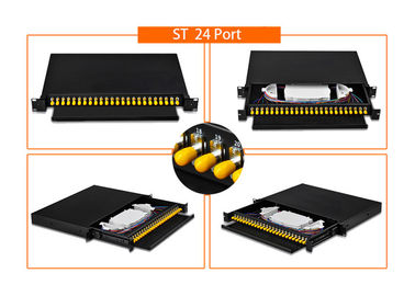 Single Mode Fiber Optic Patch Panel Rack Mount 19 Inch 12 X LC / SC / FC / ST