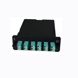 Single Mode FHD MPO Cassette Module MPO-24 to 12x LC Duplex , Type A, 24 Fibers OS2