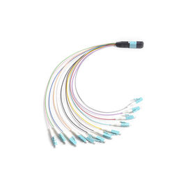 12 F MTP - LC Fiber Optic MTP MPO Breakout 0.9 Mm Cable For MPO Cassette Module Box