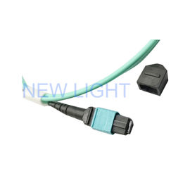 Female MTP To LC Cable 8 Strand OM3 50uM Plenum 18'' 2mm MTP Breakout Cable