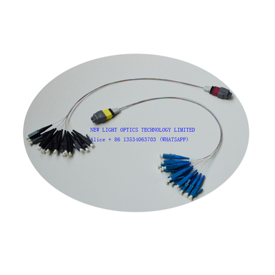 Buy 12 Core MPO Fiber Optic Trunk Cable OS2 OM3 Female Polarity B Plenum online manufacture