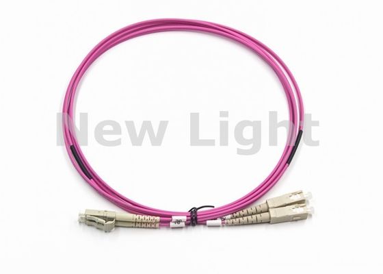 buy LC-SC UPC Duplex Optical Fiber Patch Cord 2.0mm PVC OM4 Multimode 50/125 online manufacture