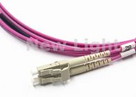 LC UPC To SC UPC Optical Fiber Patch Cord Duplex 2.0mm PVC OM4 Multimode 50 / 125