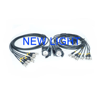 buy 4 Cores 5mm Armored Outdoor Waterproof Fiber Optic Patch Cord MPO Jumper for FTTA online manufacture
