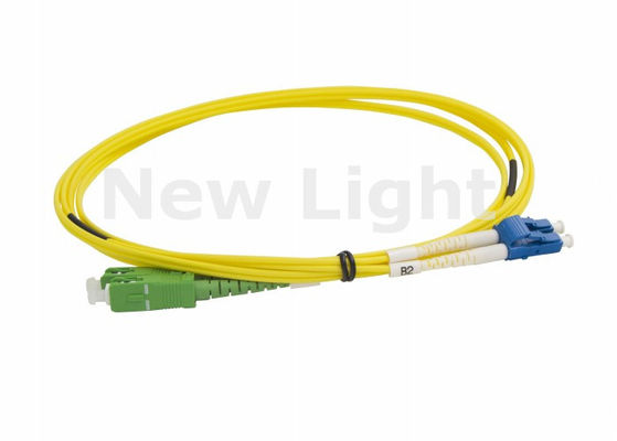 buy Single Mode LC-SC Fiber Optic Patch Cord with APC Polish and 2.0mm Diameter for High Performance Networks online manufacture
