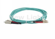 PVC Green Duplex Optical Fiber Patch Cord LC SC OM3 Multimode 50 / 125 For CATV System