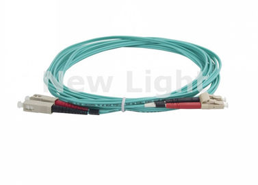 Buy PVC Green Duplex Optical Fiber Patch Cord LC SC OM3 Multimode 50 / 125 For CATV System online manufacture