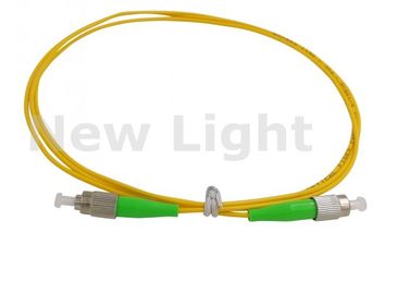 Buy FC / APC - FC / APC Optical Fiber Patch Cord Single Model 9 / 125 Simplex PVC Yellow Cable online manufacture