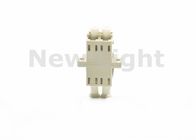 White Color LC Fiber Optic Adapter ABS Material LC SC Adapter With Flange