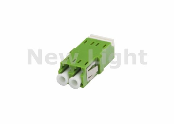 buy Green Housing LC Duplex Adapter Without Flange for High Precision Fiber Optic Connections online manufacture