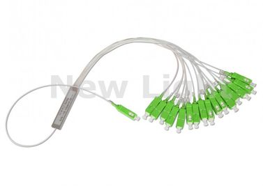 Buy 1*16 ABS Black Box Optical PLC Splitter / Fiber Optic Coupler With 3.0mm Input Cable online manufacture
