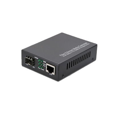 Buy 10/100/1000M Media Converter Singlemode LC Fiber Optic Transceiver SFP online manufacture