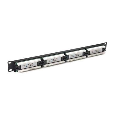 Buy 24 Port Cat5e-Cat7 Rack Mountable Ethernet Patch Panel With Cable Management online manufacture