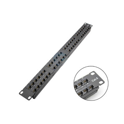 buy 24 Port 1U Height RJ45 Patch Panel with Metal Construction for Rack Mountable Ethernet Networks online manufacture
