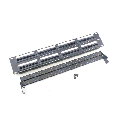 Buy Pre Terminated Ethernet Patch Panels Black 110/Krone IDC with Cable Management Secure Shielding online manufacture