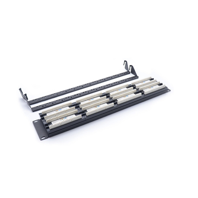 Buy 1U Metal RJ45 Patch Panel For Rack Mountable Cat5e/Cat6/Cat6a/Cat7 Ethernet Connections online manufacture
