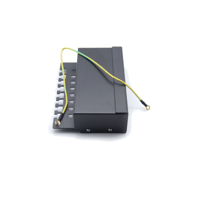 Buy Black 1U Rack Mountable Metal Patch Panel For RJ45 Ethernet Termination online manufacture