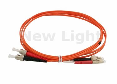 Buy Orange LC FC 9 / 125 Single Mode Duplex Fiber Optic Cable With UPC Polish Connector online manufacture