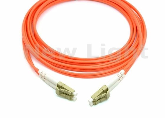 buy Orange 2.0mm Diameter Multimode LC LC Duplex Fiber Optic Patch Cable for Network online manufacture