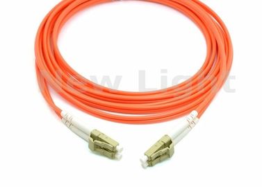 Buy Orange Dual LC LC Fiber Optic Cable , Multimode Duplex Fiber Optic Cable For Network online manufacture