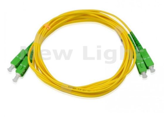 buy FTTH SC APC Patch Cord 2.0mm Diameter Single Mode Duplex Fiber Optic Cable 3 Meter Length online manufacture