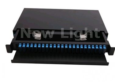 Buy 19 Inch Rack Mount Enclosure , 24 Port Fiber Optic Distribution Box For Cable Terminal online manufacture