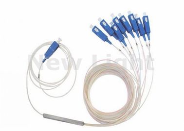 Buy SC UPC 1X8 PLC Single Mode Fiber Optic Coupler Splitter Steel Tube Type For FTTH online manufacture